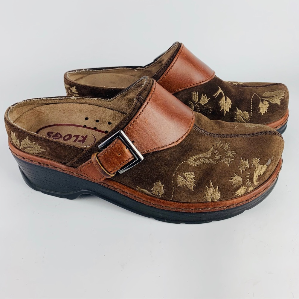 KLOGS Floral Clogs Non-Slip Nursing Mules Size 8